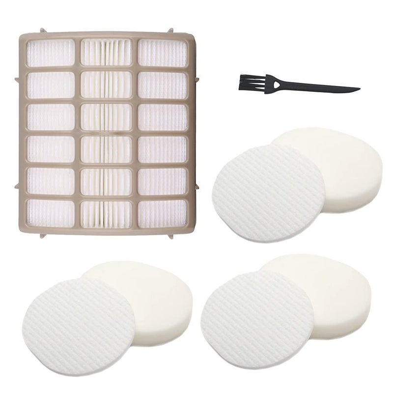 Dttery 3 Foam and Felt + 1 Hepa Filters Replacement for Shark Navigator Rotator Professional Upright Vacuum NV70 NV71 NV80 NV90 NV95 UV420, Part XFF80 XHF80 - Image 1